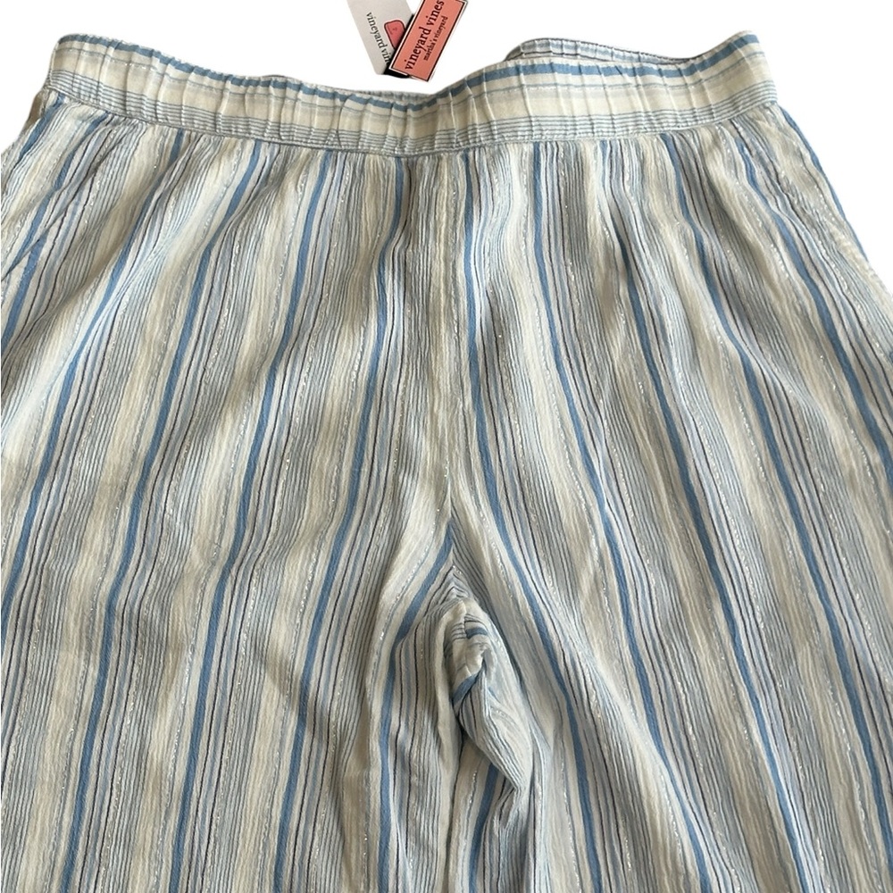 Vineyard Vines  Women Wide Leg  pants in Blue and White Stripes Size XL - Picture 5 of 11